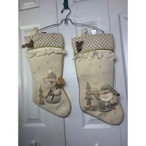 Dan Dee Collector's Choice Christmas‎ Stockings Santa Snowman Holiday Decor Set